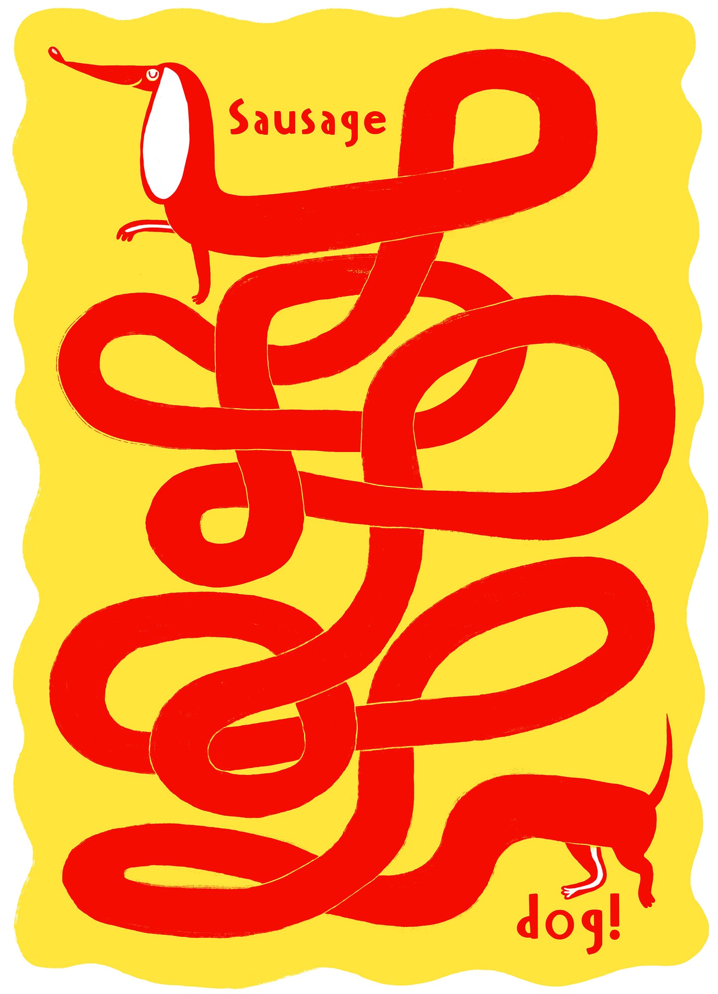 Sausage Dog tea towel