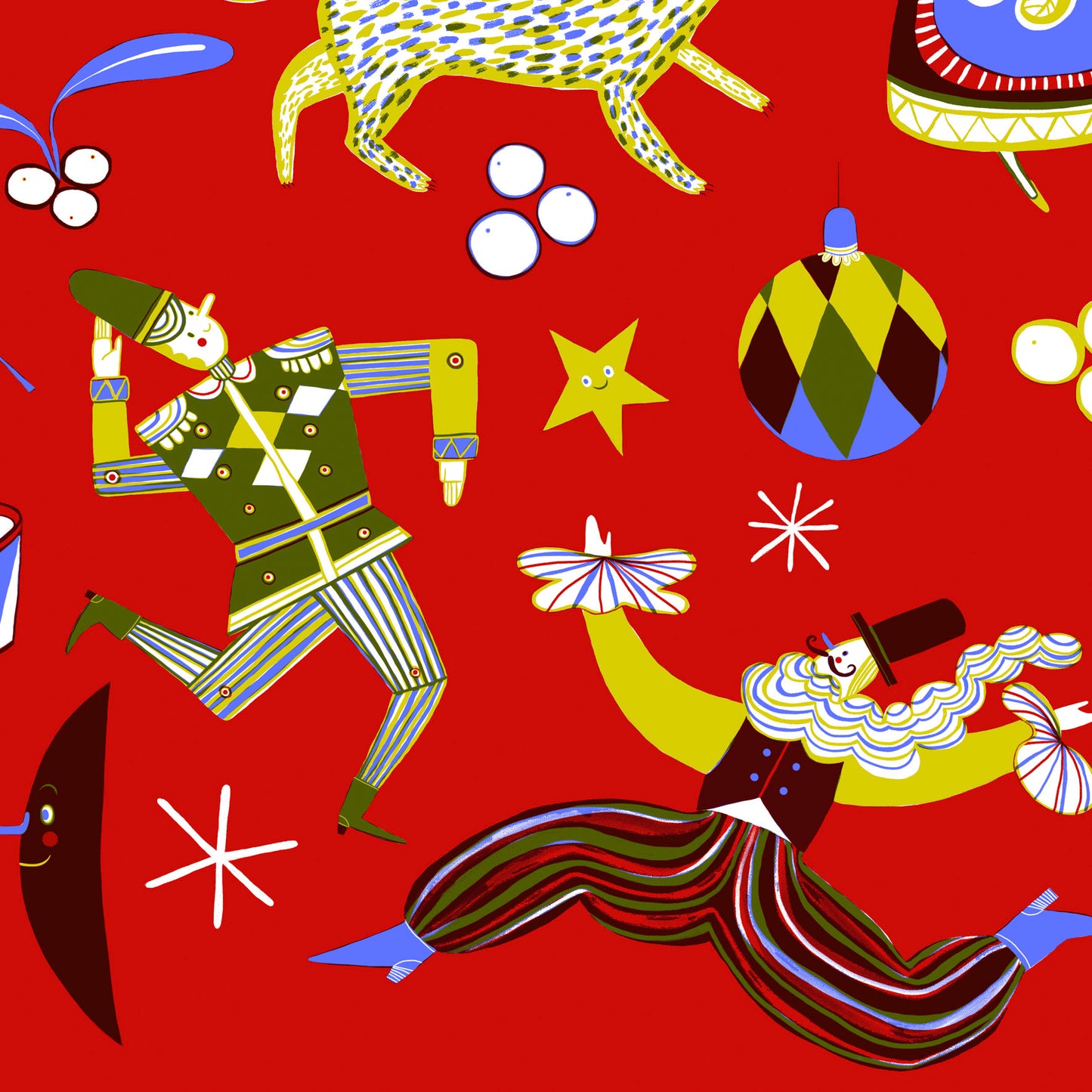 Christmas Characters Tea Towel