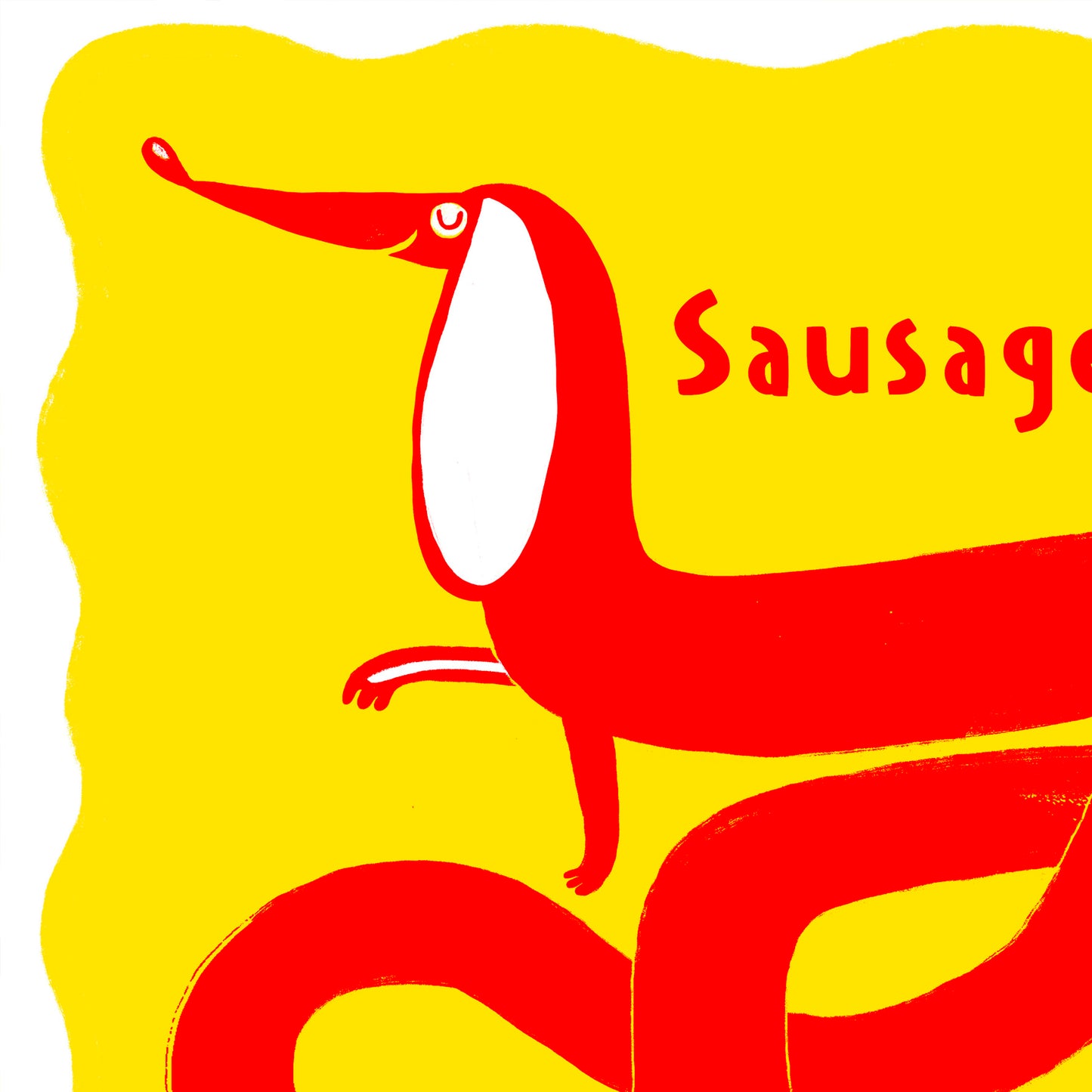 Sausage Dog tea towel